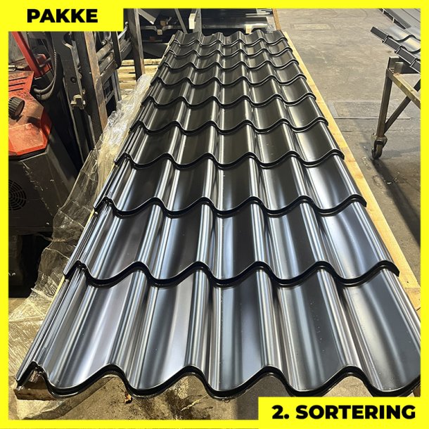 Teglstensprofil Elegant - 2. sortering - 16 stk. af 4110 mm - Sort - 65,7 m