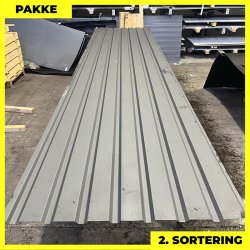 Trapez MVP 20/100 - 2. sortering - 8 stk. af 3795-4995 mm - Grafitgr - 37,5&nbsp;m&sup2;