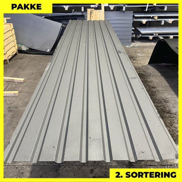 Trapez MVP 20/100 - 2. sortering - 8 stk. af 3795-4995 mm - Grafitgr - 37,5m