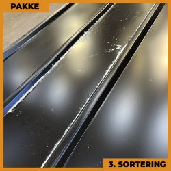 Pandeplade MTP 20/220 - 3. sortering - 7 stk. af 6000 mm - Sort - 45,3 m�