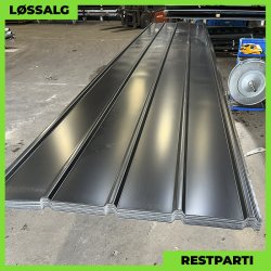 Pandeplade MTP 20/220 - Restparti - 6000 mm - 0,5 mm - Sort