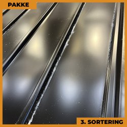 Pandeplade MTP 20/220 - 3. sortering - 7 stk. af 6000 mm - Sort - 45,3 m�