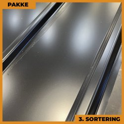 Pandeplade MTP 20/220 - 3. sortering - 7 stk. af 6000 mm - Sort - 45,3 m�