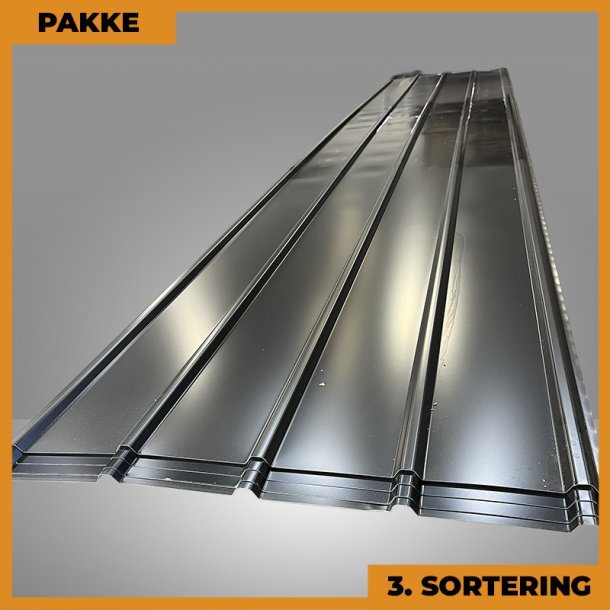 Pandeplade MTP 20/220 - 3. sortering - 7 stk. af 6000 mm - Sort - 45,3 m&sup2;