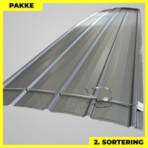 Pandeplade MTP 20/220 - 2. sortering - 4 stk. af 6600 mm - Mat Sort - 28,5 m²