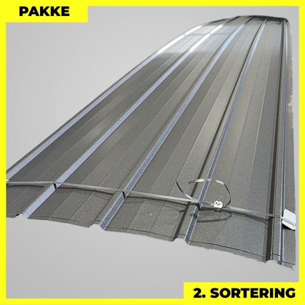 Pandeplade MTP 20/220 - 2. sortering - 4 stk. af 6600 mm - Mat Sort - 28,5 m