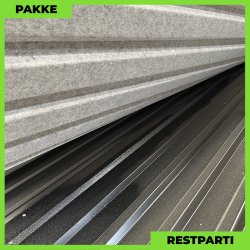 Trapezplade MTP 21 m/ dug - Restparti - 8 stk. af 6500 mm - 0,5 mm - Sort - 53,8 m�
