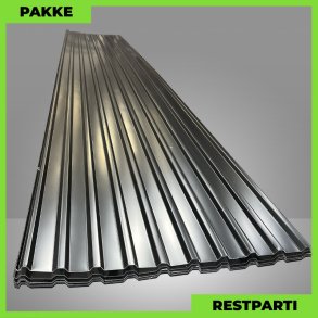 Trapezplade MTP 21 m/ dug - Restparti - 8 stk. af 6500 mm - 0,5 mm - Sort - 53,8 m�