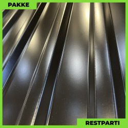Trapezplade MTP 21 m/ dug - Restparti - 12 stk. af 5500 mm - 0,5 mm - Sort - 68,3 m�
