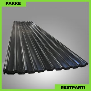 Trapezplade MTP 21 m/ dug - Restparti - 12 stk. af 5500 mm - 0,5 mm - Sort - 68,3 m�