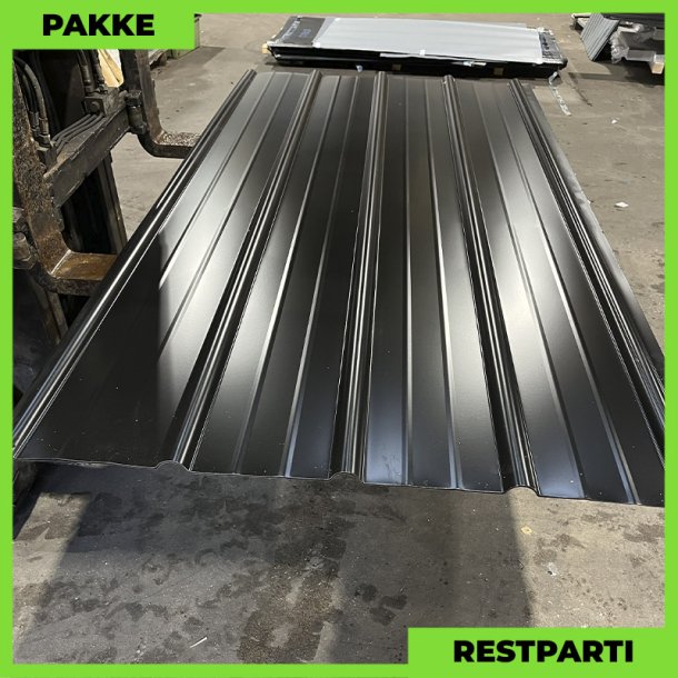 Pandeplade MTP 20/220 - Restparti - 4 stk. af 2300 mm - Sort - 9,93 m