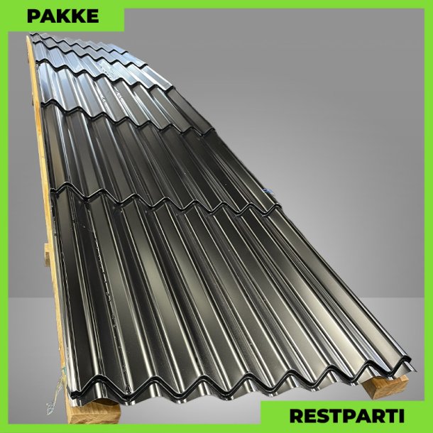 Sinus 35 m/ markering - Restparti - 67 stk. af 6500 mm - 0,5 mm - Sort - 435,5 m�