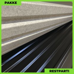 Trapezplade MTP 21 m/ dug - Restparti - 9 stk. af 6000 mm - 0,5 mm - Sort - 55,8 m�