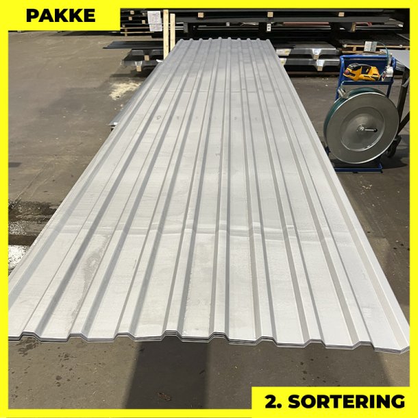 Trapez MTP 21 - 2. sortering - 5 stk. af 5000 mm - Aluzink - 25,8 m