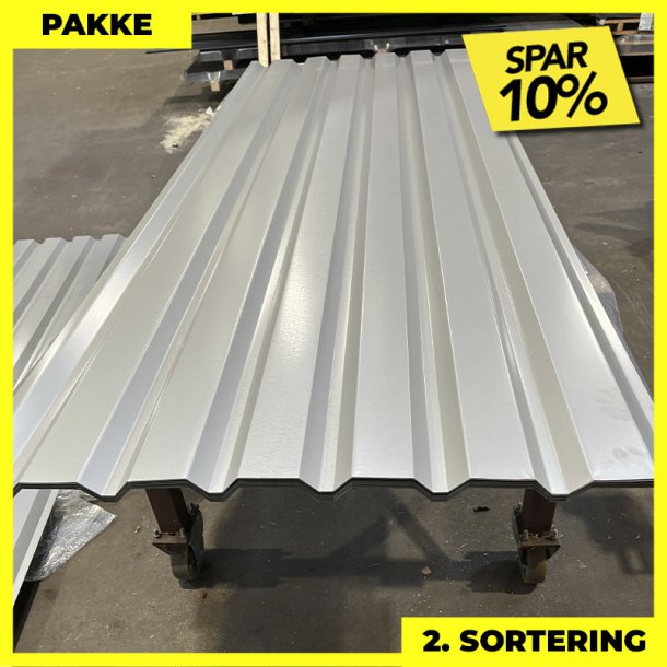 Trapezplade MVP 30 - 2. sortering - 21 stk. af 2270-3000 mm - Silver - 62,2 m