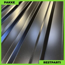 Trapezplade MTP 21 - Restparti - 3 stk. af 4250 mm - 0,5 mm - Sort - 13,1 m�