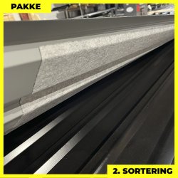 Trapezplade MTP 21 m/ dug - 2. sortering - 5 stk. af 4750 mm - Sort - 24,5 m�
