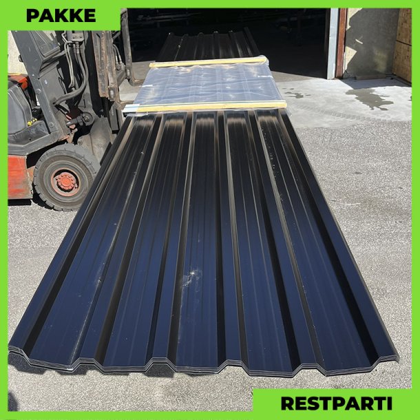 Trapez MTP 35 m/ dug - Restparti - 5 stk. af 7000 mm - Sort - 36,2 m
