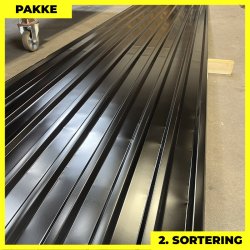 Trapezplade MTP 21 - 2. sortering - 10 stk. af 7000 mm - Sort - 72,4 m�