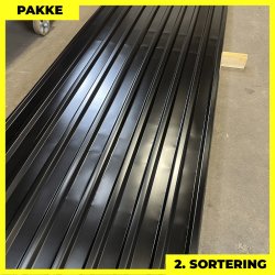 Trapezplade MTP 21 - 2. sortering - 10 stk. af 7000 mm - Sort - 72,4 m�