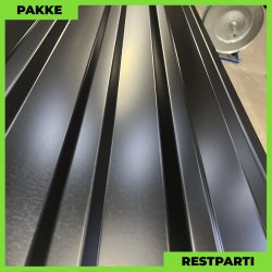 Trapezplade MTP 21 - Restparti - 17 stk. af 5000 mm - 0,4 mm - Sort - 87,9 m�