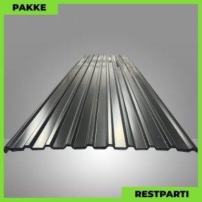 Trapezplade MTP 21 - Restparti - 17 stk. af 5000 mm - 0,4 mm - Sort - 87,9 m�