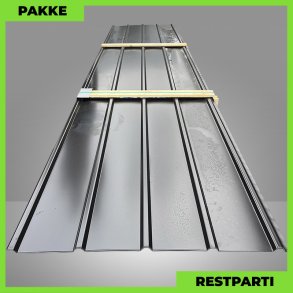 Pandeplade MTP 20/220 - Restparti - 6 stk. af 5000 mm - 0,5 mm - Sort - 32,4 m�