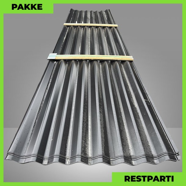 Sinus 35 m/ dug - Restparti - 21 stk. af 4960 mm - 0,5 mm - Sort - 104,1 m�