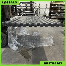 Trapez MTP 20 - Restparti - 3000 mm - 0,6 mm - Sort