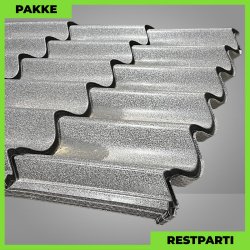 Teglstensprofil Elegant m/ dug - Restparti - 16 stk. af 5666 mm - 0,5 mm - Sort Mat - 90,6 m