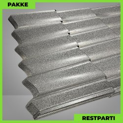 Teglstensprofil Elegant m/ dug - Restparti - 16 stk. af 5666 mm - 0,5 mm - Sort Mat - 90,6 m