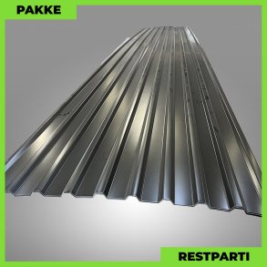 Trapezplade MTP 21 - Restparti - 4 stk. af 6000 mm - 0,5 mm - Sort - 24,8 m�