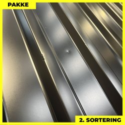 Trapezplade MTP 21 - 2. sortering - 7 stk. af 1750 mm - Sort - 12,6 m�