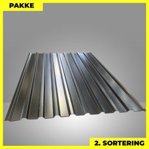 Trapezplade MTP 21 - 2. sortering - 7 stk. af 1750 mm - Sort - 12,6 m�