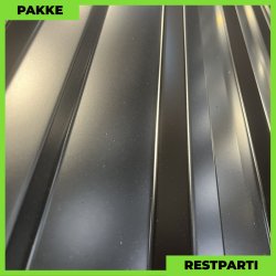Trapezplade MTP 21 - Restparti - 4 stk. af 4750 mm - 0,5 mm - Sort - 19,6 m�