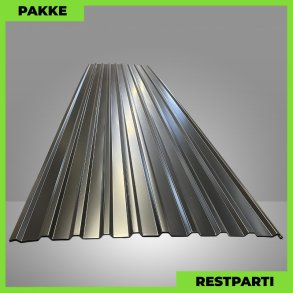 Trapezplade MTP 21 - Restparti - 4 stk. af 4750 mm - 0,5 mm - Sort - 19,6 m�