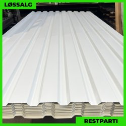 Trapezplade MVP 21 - Vg - Restparti - 2220 mm - Hvid