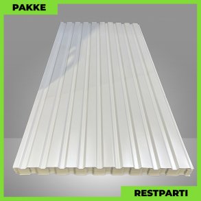 Trapezplade MVP 21 - Vg - Restparti - 5 stk. af 2220 mm - Hvid - 11,4 m