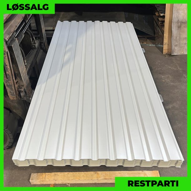 Trapezplade MVP 21 - Restparti - 2220 mm - Hvid