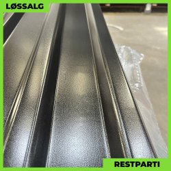 Trapez MTP 21 - Restparti - 3000 mm - 0,6 mm - Sort p begge sider