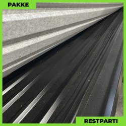 Trapezplade MTP 21 m/ dug - Restparti - 5 stk. af 5500 mm - 0,5 mm - Sort - 28,4 m�