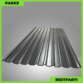 Trapezplade MTP 21 m/ dug - Restparti - 5 stk. af 2750 mm - 0,5 mm - Sort - 14,2 m�