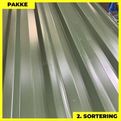 Trapez MTP 35 - 2. sortering - 6 stk. af 3020 mm - Olivengrn - 18,1 m