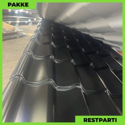 Teglstensprofil Traditionel - Restparti - 39 stk. af 5750-6150 mm - Sort - 252,5 m�