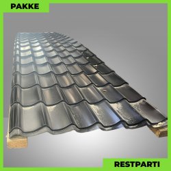 Teglstensprofil Traditionel - Restparti - 39 stk. af 5750-6150 mm - Sort - 252,5 m�