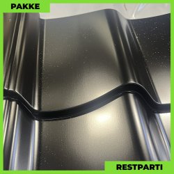 Teglstensprofil Traditionel - Restparti - 47 stk. af 950-5350 mm - 0,5 mm - Sort - 196,1 m�