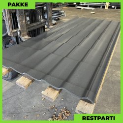 Teglstensprofil Traditionel - Restparti - 6 stk. af 2580 mm - Mat Sort - 16,7 m