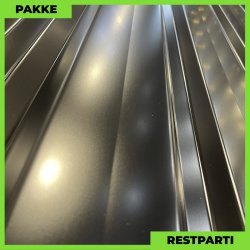 Trapezplade MVP 20/100 - Restparti - 6 stk. af 2360 mm - 0,50 mm - Sort - 15,2�m�