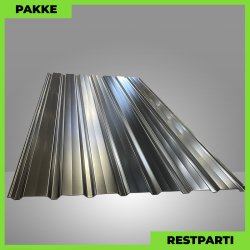 Trapezplade MVP 20/100 - Restparti - 6 stk. af 2360 mm - 0,50 mm - Sort - 15,2�m�