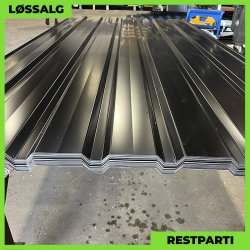 Trapez MVP 20/100 - Restparti - 2360 mm - 0,5 mm - Sort